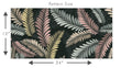 Load image into Gallery viewer, Moody Wallpaper, Dark Botanical Wallpaper, Pastel Fern Leaves Wallpaper, Eclectic Colorful Leaf Wallpaper, Removable Peel & Stick Wallpaper