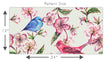 Load image into Gallery viewer, Botanical Wallpaper, Bird Wallpaper, Floral Wallpaper, Pink and Blue Wallpaper, Cottage Garden Removable Peel & Stick Wallpaper