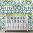 Load image into Gallery viewer, Vintage Floral Wallpaper, Botanical Wallpaper, Flower Garden Wallpaper, Cottage Wallpaper, Yellow Flowers Peel & Stick Wallpaper