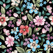 Load image into Gallery viewer, Moody Wallpaper, Botanical Wallpaper, Floral Wallpaper, Flower Wallpaper, Dark Cottage Garden Peel & Stick Wallpaper, Removable Wallpaper