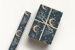 Load image into Gallery viewer, Moody Moon Wrapping Paper, Celestial Gift Wrap, Mystical Wrapping Paper, Witchy Wrapping Paper, Dark Night Sky Premium Gift Wrap