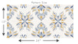 Load image into Gallery viewer, Abstract Floral Wallpaper, Blue and Yellow Wallpaper, Geometric Wallpaper, Farmhouse Wallpaper, Neutral Wallpaper, Peel & Stick Wallpaper