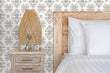 Load image into Gallery viewer, Abstract Floral Wallpaper, Blue and Yellow Wallpaper, Geometric Wallpaper, Farmhouse Wallpaper, Neutral Wallpaper, Peel & Stick Wallpaper