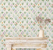 Load image into Gallery viewer, Vintage Wallpaper, Floral Wallpaper, Cottage Wallpaper, Botanical Wallpaper, Country Farmhouse Wallpaper, Removable Peel & Stick Wallpaper