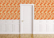 Load image into Gallery viewer, Floral Wallpaper, Botanical Wallpaper, Red Orange Flower Wallpaper, Retro Wallpaper, Playful Vintage Wallpaper, Peel & Stick Wallpaper