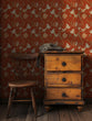 Load image into Gallery viewer, Bird Wallpaper, Dove Wallpaper, Botanical Wallpaper, Cottage Wallpaper, Peel and Stick Wallpaper, Fabric Wallpaper
