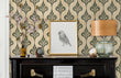 Load image into Gallery viewer, Art Deco Wallpaper, Victorian Wallpaper, Vintage Wallpaper, Damask Wallpaper, Peel and Stick Wallpaper, Fabric Wallpaper