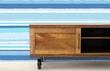 Load image into Gallery viewer, Blue Striped Nautical Peel and Stick and Traditional Wallpaper: Tropical Beach House Decor
