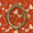 Load image into Gallery viewer, Bird Wallpaper, Dove Wallpaper, Botanical Wallpaper, Cottage Wallpaper, Peel and Stick Wallpaper, Fabric Wallpaper