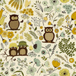 Load image into Gallery viewer, Owl Wallpaper, Forest Wallpaper, Botanical Wallpaper, Kids Wallpaper, Peel and Stick Wallpaper, Fabric Wallpaper