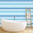 Load image into Gallery viewer, Blue Striped Nautical Peel and Stick and Traditional Wallpaper: Tropical Beach House Decor