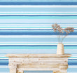 Load image into Gallery viewer, Blue Striped Nautical Peel and Stick and Traditional Wallpaper: Tropical Beach House Decor