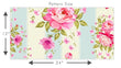 Load image into Gallery viewer, Victorian Striped Pink Floral Peel and Stick and Traditional Wallpaper: Cottage Flower Garden Design