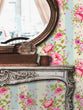 Load image into Gallery viewer, Victorian Striped Pink Floral Peel and Stick and Traditional Wallpaper: Cottage Flower Garden Design
