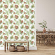 Load image into Gallery viewer, Autumn Fall Woodland Forest Branches and Pine Cones Peel and Stick and Traditional Wallpaper