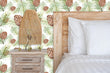 Load image into Gallery viewer, Autumn Fall Woodland Forest Branches and Pine Cones Peel and Stick and Traditional Wallpaper