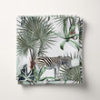 Load image into Gallery viewer, Zebra Jungle Fabric, Safari Tropical Textiles, Botanical Palm Upholstery Material by the Yard, Exotic Animal Decor Fabric