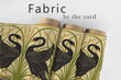 Load image into Gallery viewer, Black Swan Art Nouveau Fabric, Vintage Revival Textiles, Ornate Bird Upholstery Material by the Yard, Elegant Decorative Fabric