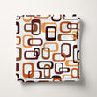 Load image into Gallery viewer, Retro Geometric Fabric, Mid Century Modern Textiles, Orange Brown Pattern Upholstery Material by the Yard, Vintage Mod Decor Fabric
