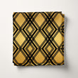 Load image into Gallery viewer, Gold and Black Art Deco Fabric, Geometric Diamond Textiles, Glam Upholstery Material by the Yard, Luxury Modern Home Decor Fabric
