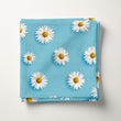 Load image into Gallery viewer, Blue Daisy Fabric, Floral Textiles, White Flower Upholstery Material by the Yard, Spring Cottagecore Botanical Fabric for Home Décor