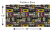 Load image into Gallery viewer, Retro Cassette Tape Fabric, Vintage 80s Music Print Textiles, Audio Mixtape Material for Upholstery, Home Decor & DIY Sewing Projects