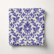 Load image into Gallery viewer, Blue Damask Fabric, Elegant Scroll Textiles, Vintage Pattern Material, Baroque Upholstery Fabric by the Yard for Home Décor