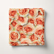 Load image into Gallery viewer, Peach Rose Floral Fabric, Romantic Botanical Textiles, Soft Bloom Material, Cottage Upholstery Fabric by the Yard for Home Décor