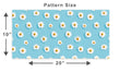Load image into Gallery viewer, Blue Daisy Fabric, Floral Textiles, White Flower Upholstery Material by the Yard, Spring Cottagecore Botanical Fabric for Home Décor