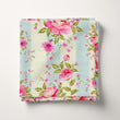 Load image into Gallery viewer, Pink Floral Stripe Fabric, Cottagecore Textiles, Vintage Roses Upholstery Material by the Yard, Romantic Shabby Chic Fabric for Décor
