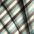 Load image into Gallery viewer, Aqua Brown Stripe Fabric, Modern Coastal Textiles, Contemporary Stripe Material, Beachy Upholstery Fabric by the Yard