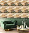 Load image into Gallery viewer, Abstract Landscape Wallpaper – Organic Modern Hills Pattern in Neutral Earth Tones, Mid Century Inspired Wall Decor Wallpaper