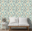 Load image into Gallery viewer, Modern Diamond Wallpaper – Soft Geometric Pattern in Blue, Beige and Gray, Mid Century Style Wall Decor, Minimalist Wallpaper