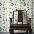 Load image into Gallery viewer, Modern Bamboo Wallpaper – Green Botanical Wallcovering, Asian Inspired Minimalist Tropical Decor