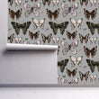 Load image into Gallery viewer, Butterfly Wallpaper – Vintage Entomology Wallcovering, Moody Botanical Decor, Nature Inspired Accent Wall, Victorian Inspired