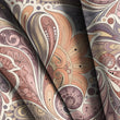 Load image into Gallery viewer, Retro Paisley Fabric by the Yard, 70s Boho Floral Fabric, Vintage Inspired Upholstery, Peach Pink Mauve Fabric for Curtains & Home Decor