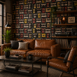 Load image into Gallery viewer, Arlo Vintage Retro Tape Cassette Peel and Stick and Traditional Wallpaper
