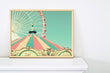 Load image into Gallery viewer, Vintage Carnival Ferris Wheel Wall Art Print