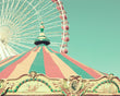 Load image into Gallery viewer, Vintage Carnival Ferris Wheel Wall Art Print