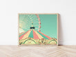 Load image into Gallery viewer, Vintage Carnival Ferris Wheel Wall Art Print
