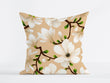 Load image into Gallery viewer, White Floral Throw Pillow for Couch Sofa or Bed, Victorian Cushion, Flower Interior, Farmhouse Style, Cottage Decor, Cushion & Insert