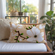 Load image into Gallery viewer, White Floral Throw Pillow for Couch Sofa or Bed, Victorian Cushion, Flower Interior, Farmhouse Style, Cottage Decor, Cushion & Insert