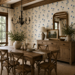Load image into Gallery viewer, Serina Vintage Blue Floral Cottage Peel and Stick and Traditional Wallpaper
