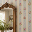 Load image into Gallery viewer, Aimee Victorian Striped Pink Floral Peel and Stick and Traditional Wallpaper
