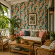 Load image into Gallery viewer, Avalon Pastel Tropical Leaves Peel and Stick and Traditional Wallpaper
