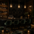 Load image into Gallery viewer, Irwin Isle Black and Gold Art Deco Peel and Stick and Traditional Wallpaper
