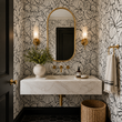 Load image into Gallery viewer, Billiter Court Black and White Peel and Stick and Traditional Wallpaper
