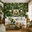 Load image into Gallery viewer, Villiers Mews Tropical Palms Peel and Stick and Traditional Wallpaper

