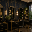 Load image into Gallery viewer, Cavendish Black and Gold Art Deco Peel and Stick and Traditional Wallpaper
