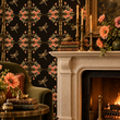 Load image into Gallery viewer, Warwick Gardens Moody Victorian Dragonfly Peel and Stick and Traditional Wallpaper
